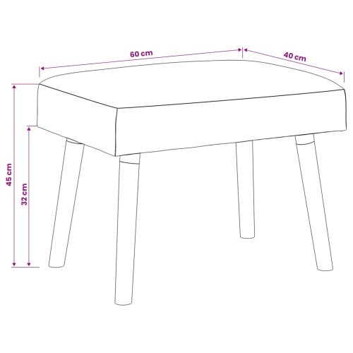 Пейка Едноцветен Тъмносиво 60 x 40 x 45 см Букле