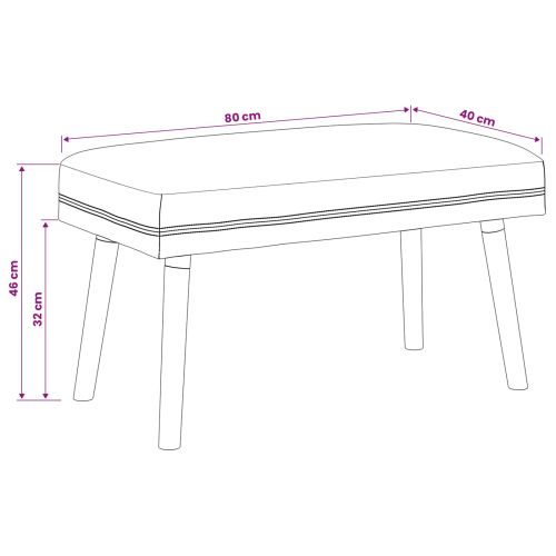 Пейка Едноцветен Черно 80 x 40 x 46 см Букле