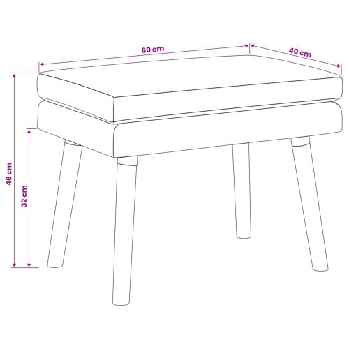 Двойно легло Тъмнозелено 60 x 40 x 46 см Текстил