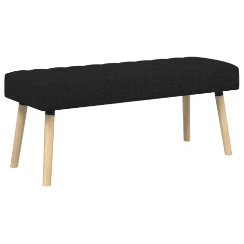 Пейка с канали Черно 110 x 40 x 46 cm Текстил