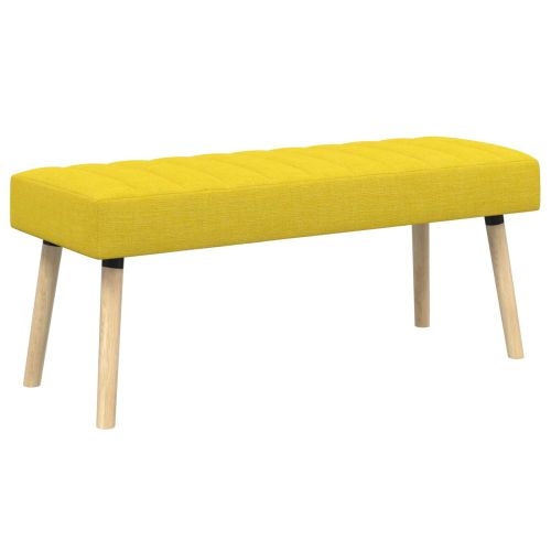 Пейка с канали Светло жълто 110 x 40 x 46 cm Текстил