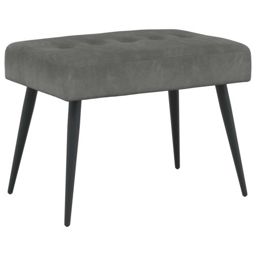 Пейка с копчета Тъмносиво 60 x 40 x 45 см Кадифе