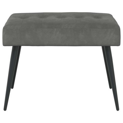 Пейка с копчета Тъмносиво 60 x 40 x 45 см Кадифе