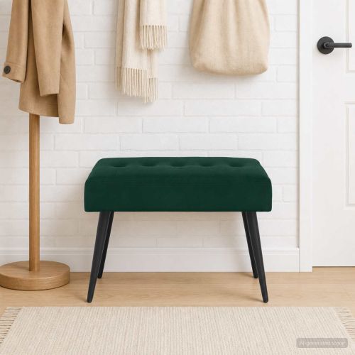 Пейка с копчета Тъмнозелено 60 x 40 x 45 см Кадифе