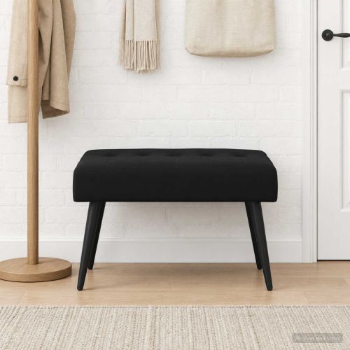 Пейка с копчета Черно 60 x 40 x 45 см Кадифе