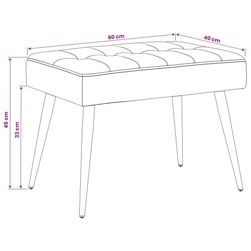 Пейка с копчета Тюркоаз 60 x 40 x 45 см Кадифе