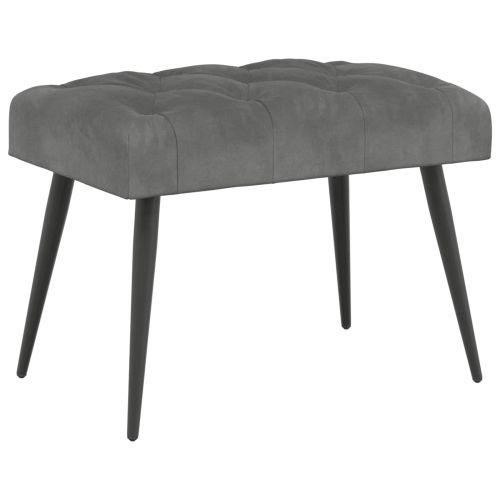 Пейка с копчета Тъмносиво 60 x 40 x 45 см Кадифе
