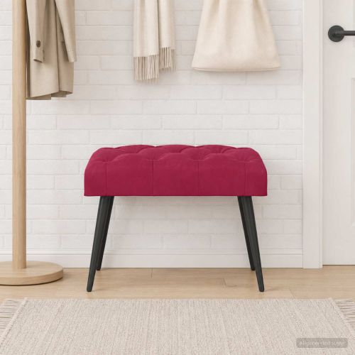 Пейка с копчета Виненочервен 60 x 40 x 45 см Кадифе
