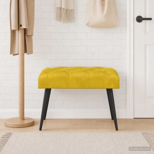 Пейка с копчета Жълто 60 x 40 x 45 см Кадифе