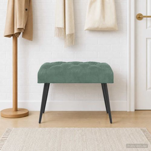 Пейка с копчета Морско зелено 60 x 40 x 45 см Кадифе