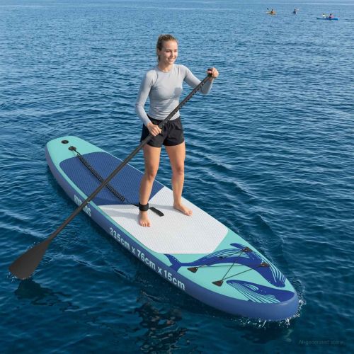 Надуваема сърф дъска HYDROS 335 x 76 x 15 см Тюркоаз за