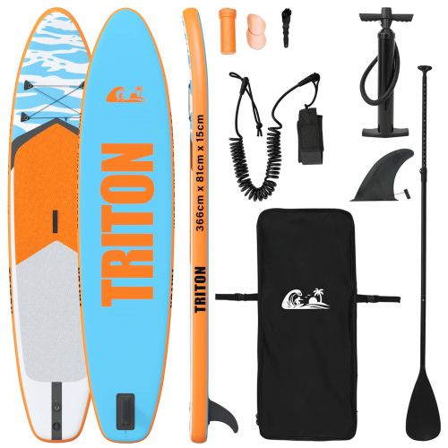 Надуваема дъска за Paddle Board TRITON 366 x 81 x 15 см Синьо