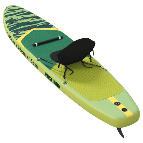 SUP дъска с седалка 2 в 1 POSEIDON 305 x 76 x 15 cm Зелено за