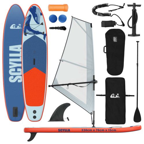 Надуваем SUP борд с платно SCYLLA 330 x 76 x 15 см Синьо за