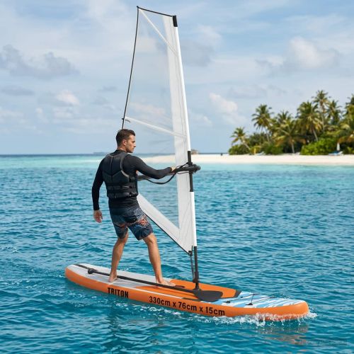 Надуваем SUP борд с платно TRITON 330 x 76 x 15 см Синьо за