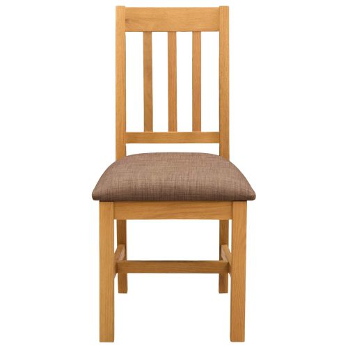 Трапезен стол VENLO 2 pcs Масивен дъб Естествен и сив
