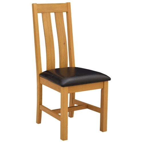 Трапезен стол 2 pcs Масивен дъб Черно 45 x 54 x 100 см