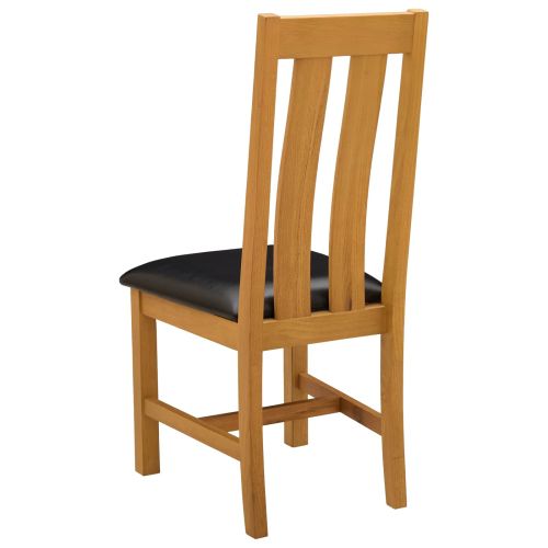 Трапезен стол 2 pcs Масивен дъб Черно 45 x 54 x 100 см