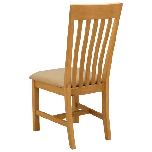 Трапезен стол 2 pcs Масивен дъб Бежово 45 x 59,5 x 100 см