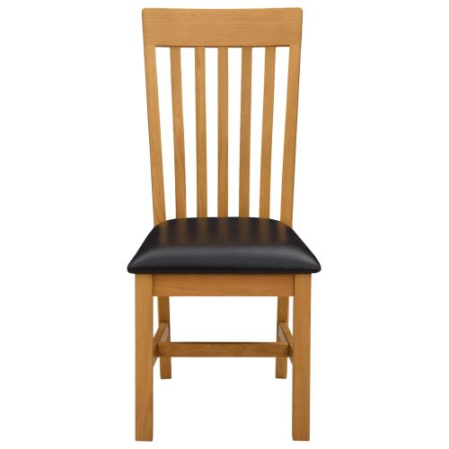 Трапезен стол 2 pcs Масивен дъб Черно 45 x 59,5 x 100 см