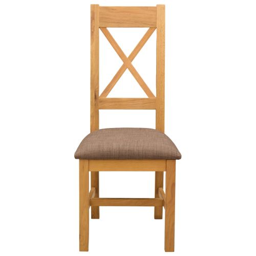 Трапезен стол 2 pcs Масивен дъб Сиво 45 x 54 x 105 см
