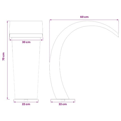 Фонтан в басейна Сребристо 60 x 30 x 70 см Неръждаема стомана