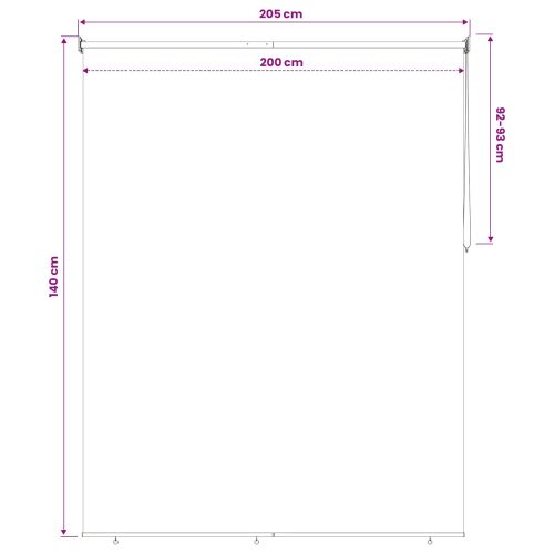 Щора за открито с UV защита Таупе 205 x 140 см (Ш x В)