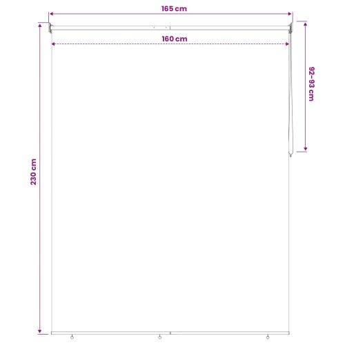 Щора за открито с UV защита Антрацит 165 x 230 см (Ш x В)