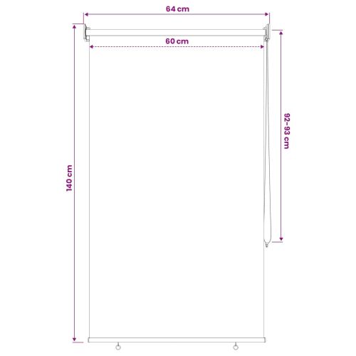 Щора за открито с UV защита Светлосиво 65 x 140 см (Ш x В)
