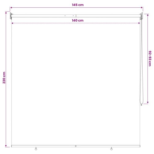 Щора за открито с UV защита Светлосиво 145 x 230 см (Ш x В)