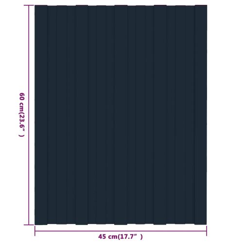 Покривен панел 36 pcs Антрацит 60 x 45 cm Поцинкована стомана