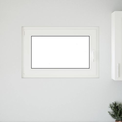 Прозорец за мазе RISOR 90 x 70 cm PVC и стъкло Бяло