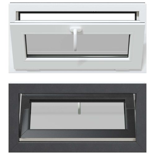 Прозорец за мазе RISOR 80 x 40 cm PVC и стъкло Антрацит