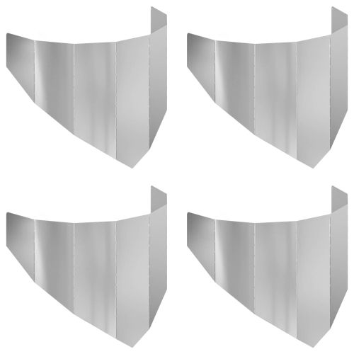Ограда за трева 4 pcs 100 x 45 cm Стомана Сребристо