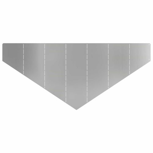 Ограда за трева 4 pcs 100 x 45 cm Стомана Сребристо