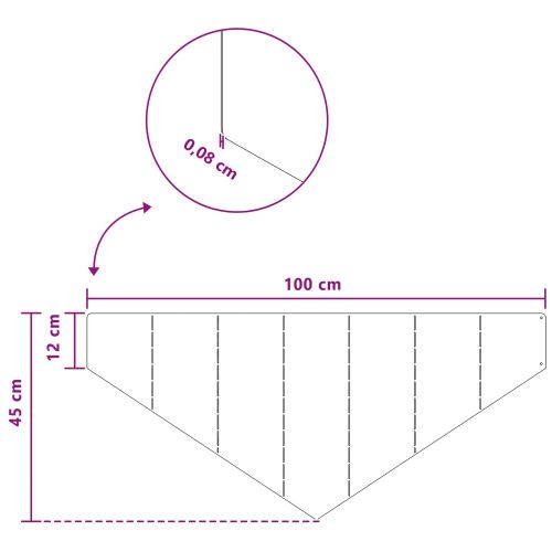 Ограда за трева 4 pcs 100 x 45 cm Стомана Сребристо