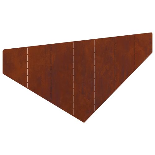 Ограда за трева 4 pcs 100 x 45 cm Стомана Ръждясало