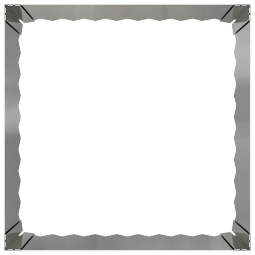 Ограда за трева 4 pcs 60 x 60 x 35 cm Стомана Сребристо