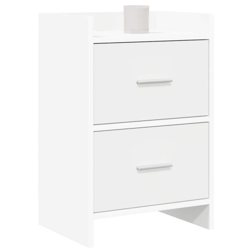 Нощни маси 2 pcs Бяло 40 x 30 x 60 cm Инженерна дървесина
