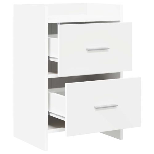 Нощни маси 2 pcs Бяло 40 x 30 x 60 cm Инженерна дървесина