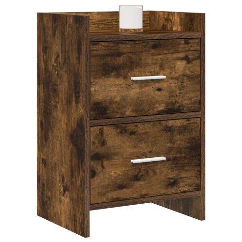 Нощни маси 2 pcs Опушен дъб 40 x 30 x 60 cm Инженерна дървесина