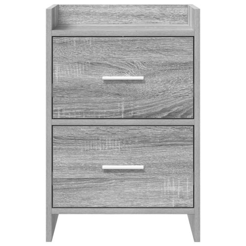 Нощни маси 2 pcs Сив Сонома 40 x 30 x 60 cm Инженерна дървесина