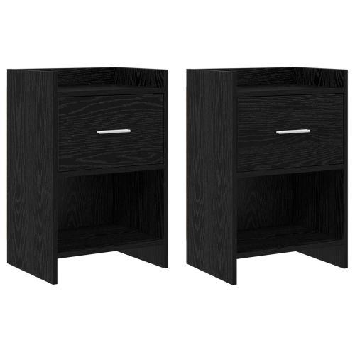Нощни маси 2 pcs Черен дъб 40 x 30 x 60 cm Инженерна дървесина