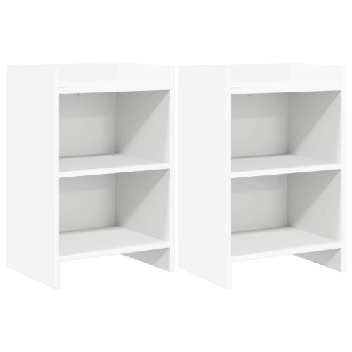 Нощни маси 2 pcs Бяло 40 x 30 x 60 cm Инженерна дървесина