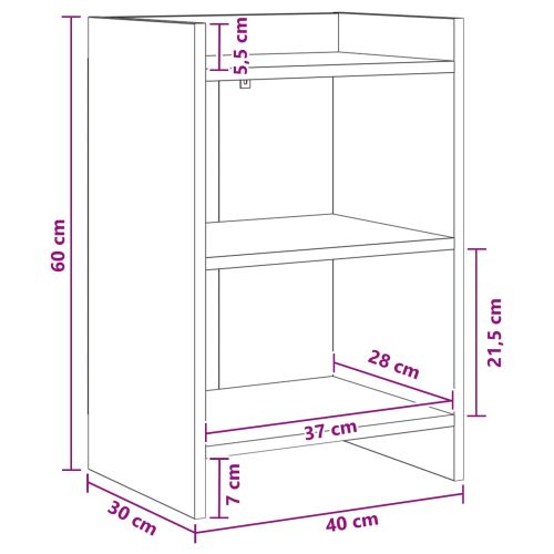 Нощни маси 2 pcs Старо дърво 40 x 30 x 60 cm