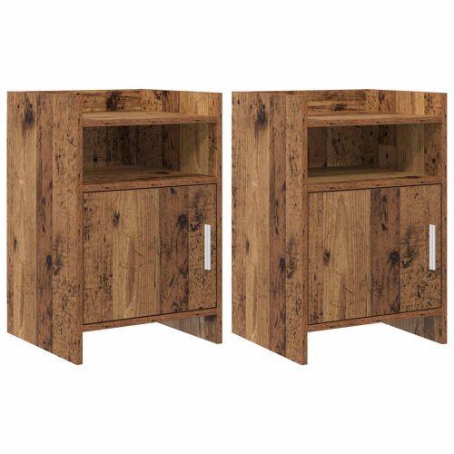 Нощни маси 2 pcs Старо дърво 40 x 36 x 60 см