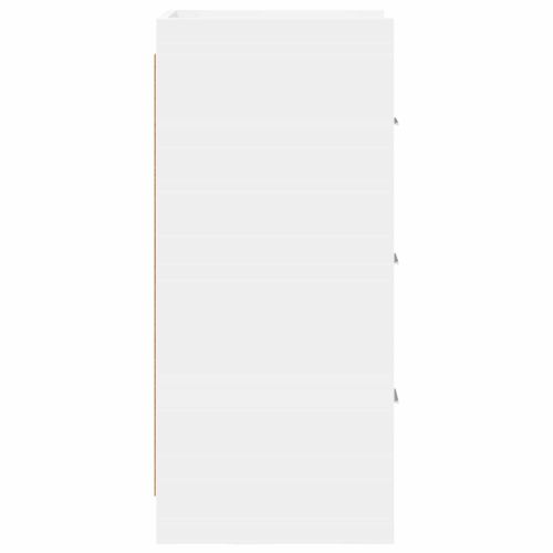 Служебен шкаф Бяло 40 x 36 x 80 см Инженерна дървесина