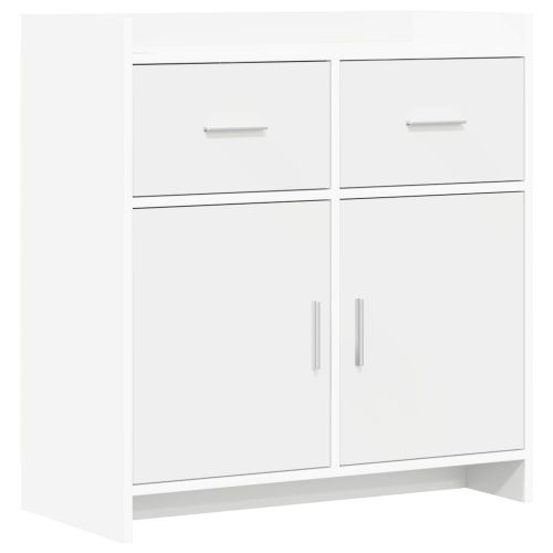 Служебен шкаф Бяло 75 x 36 x 80 см Инженерна дървесина