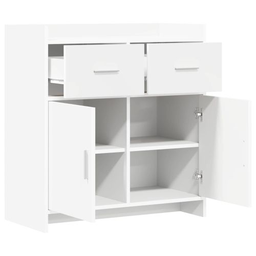 Служебен шкаф Бяло 75 x 36 x 80 см Инженерна дървесина