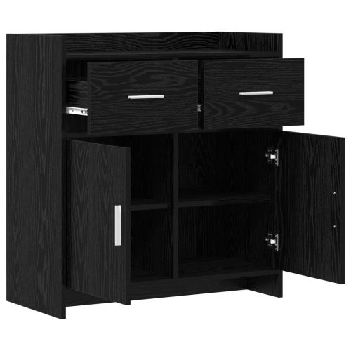 Служебен шкаф Черен дъб 75 x 36 x 80 см Инженерна дървесина